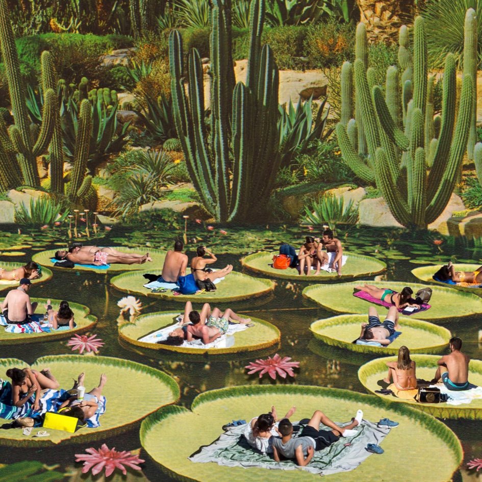 Ansichtkaart Collage 'Oh, My Island In The Sun' - Toon Joosen - SuperMatique