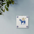 Tegel Eenhoorn Delfts Blauw met Goud - Royal Delft Goldi Tile - SuperMatique