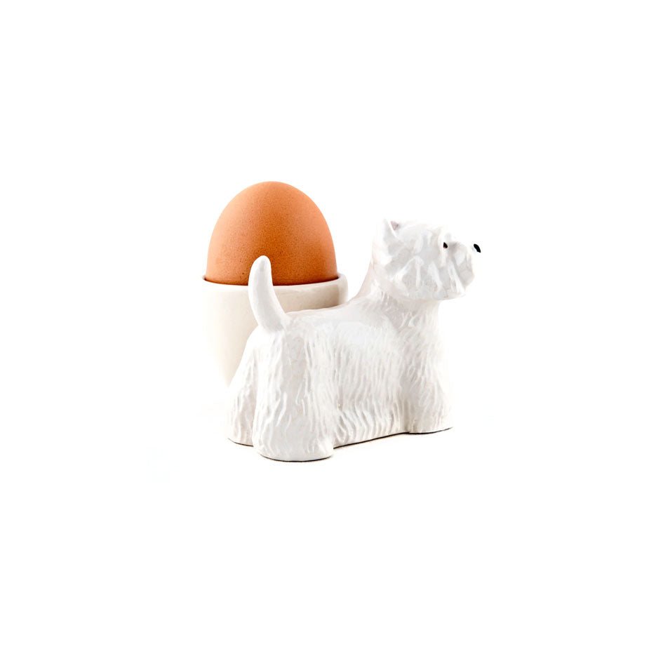 Westie met Eierdopje - Quail Ceramics - SuperMatique